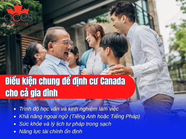 Điều kiện chung để định cư Canada cho cả gia đình